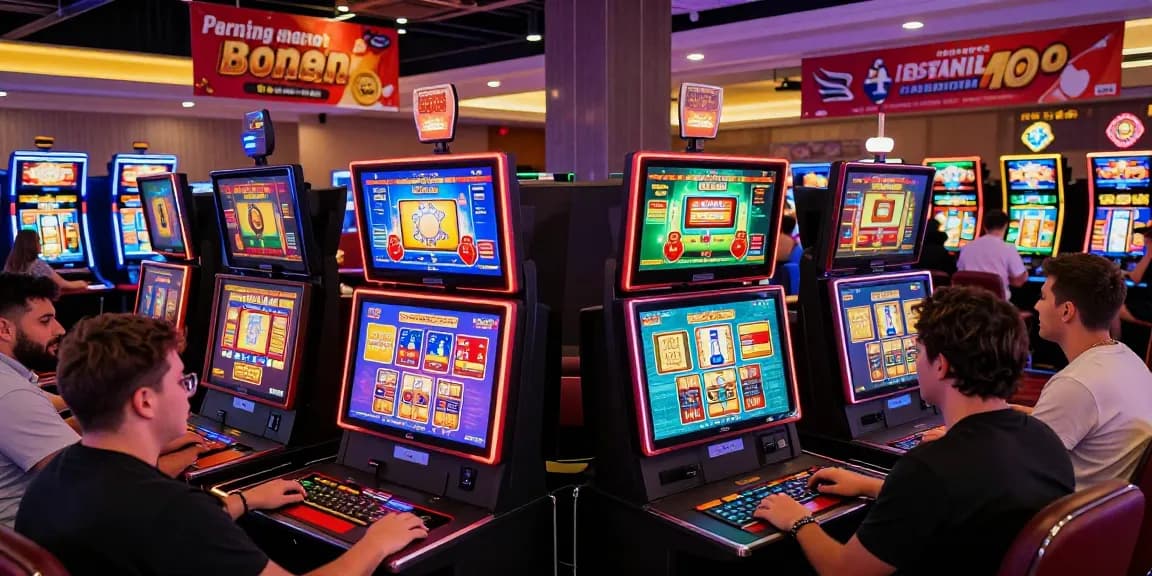 Players enjoying various games at credit card casinos, highlighting vibrant atmosphere and exciting bonuses.