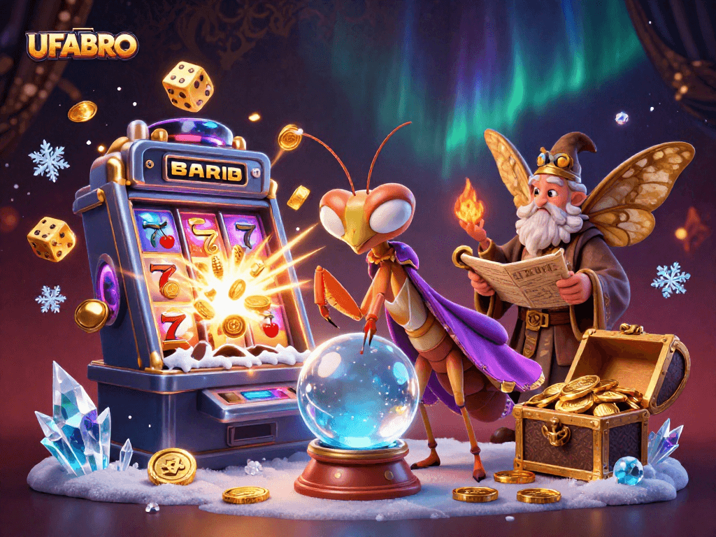 Engage with UFABRO's dynamic casino scene featuring fortune tellers, slots, and thrilling gaming action.