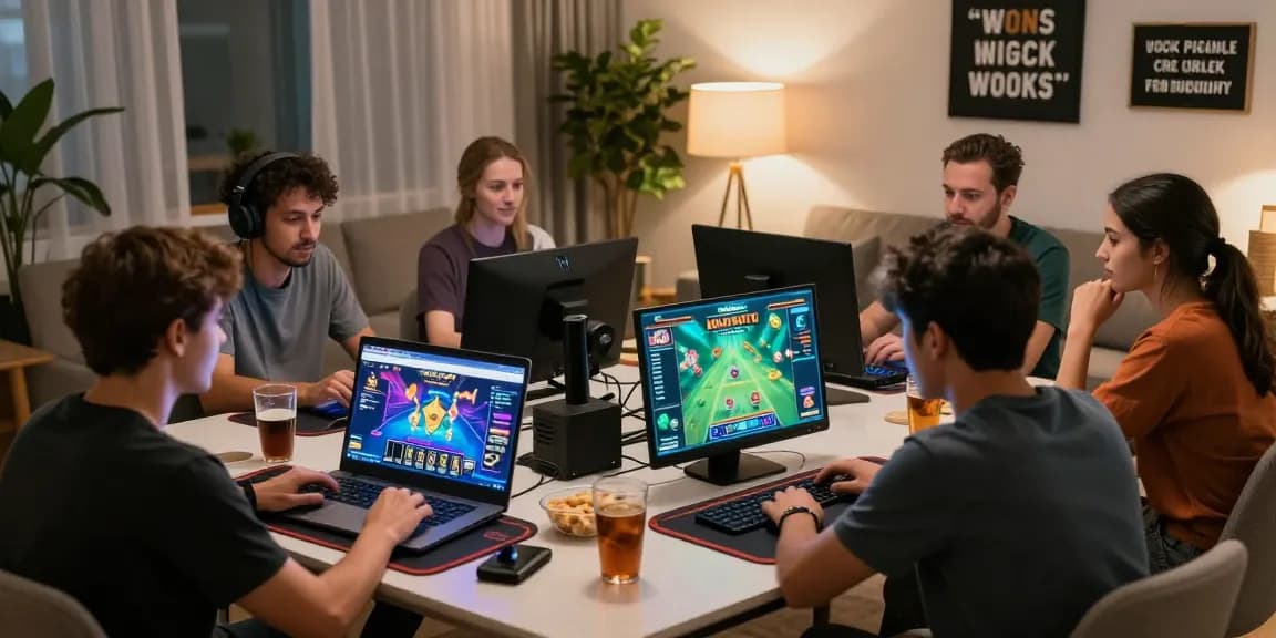 Engaged players enjoying a gaming session on mahajitu website, highlighting community and excitement.