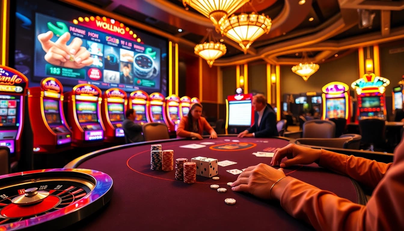 Experience thrilling gameplay at https://tg88co.com/ with vibrant casino tables and exciting slot machines.