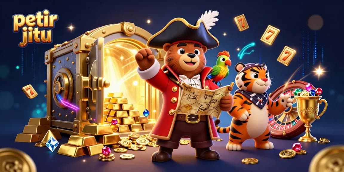 Petir jitu mempersembahkan kasino online seru dengan ilustrasi karakter dan elemen permainan yang kaya.