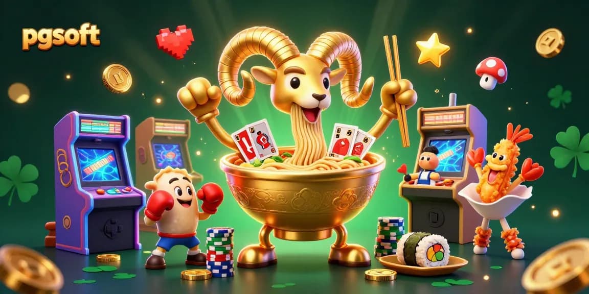 Experience the thrill of pg soft slot gaming with dynamic characters and arcade-themed elements.
