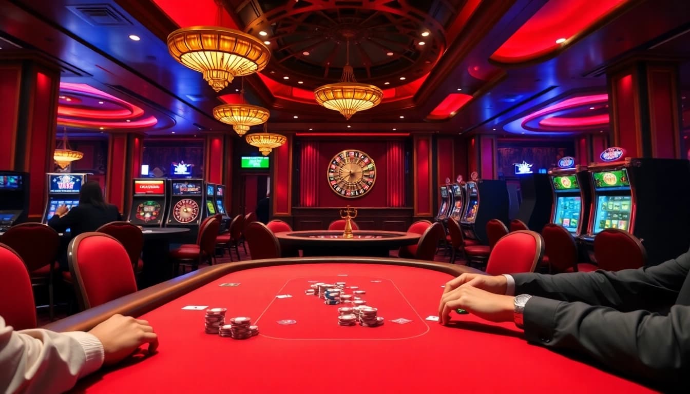 Experience high-stakes poker action at LV88, showcasing strategy and excitement in a luxurious casino setting.