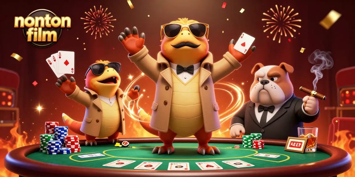 Watch nonton film at a dynamic casino scene with cartoon dinosaurs in disguise.