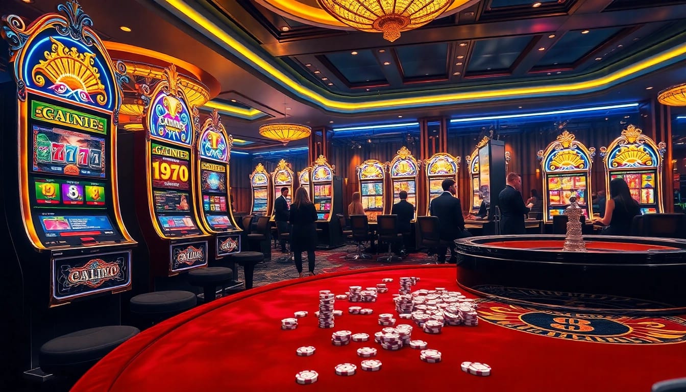 Experience the excitement of slot online with players winning at glamorous casino slot machines.