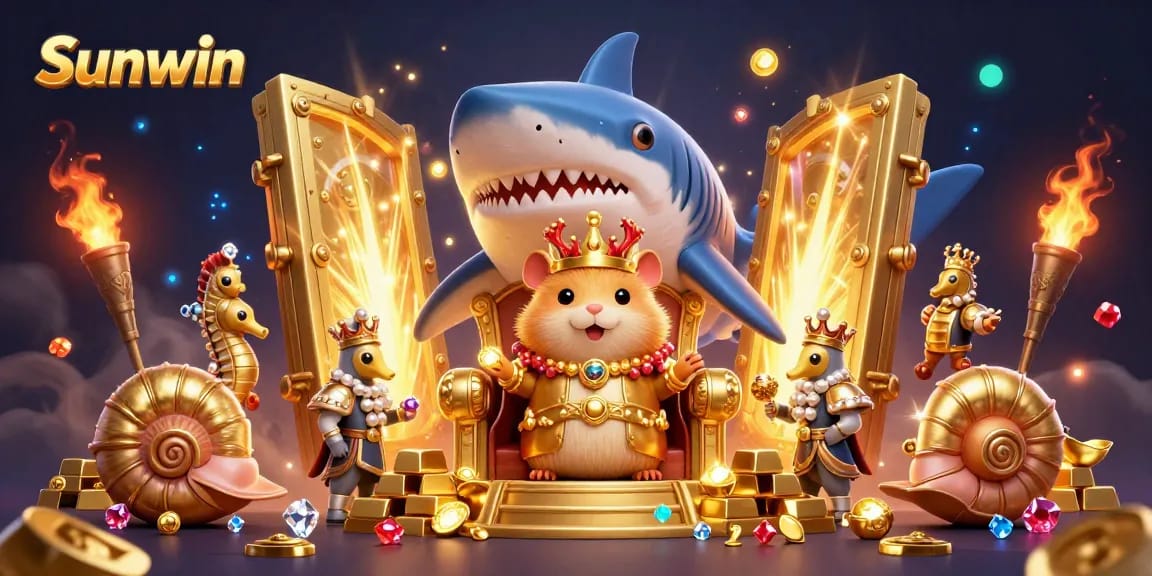 Experience Sunwin's exciting undersea adventure with a golden hamster king and dazzling treasures in an action-packed gambling realm.