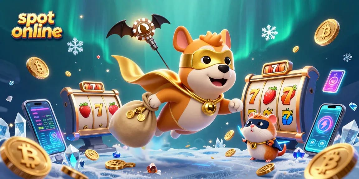 Experience the excitement of slot online with vibrant illustrations and animated characters in action.
