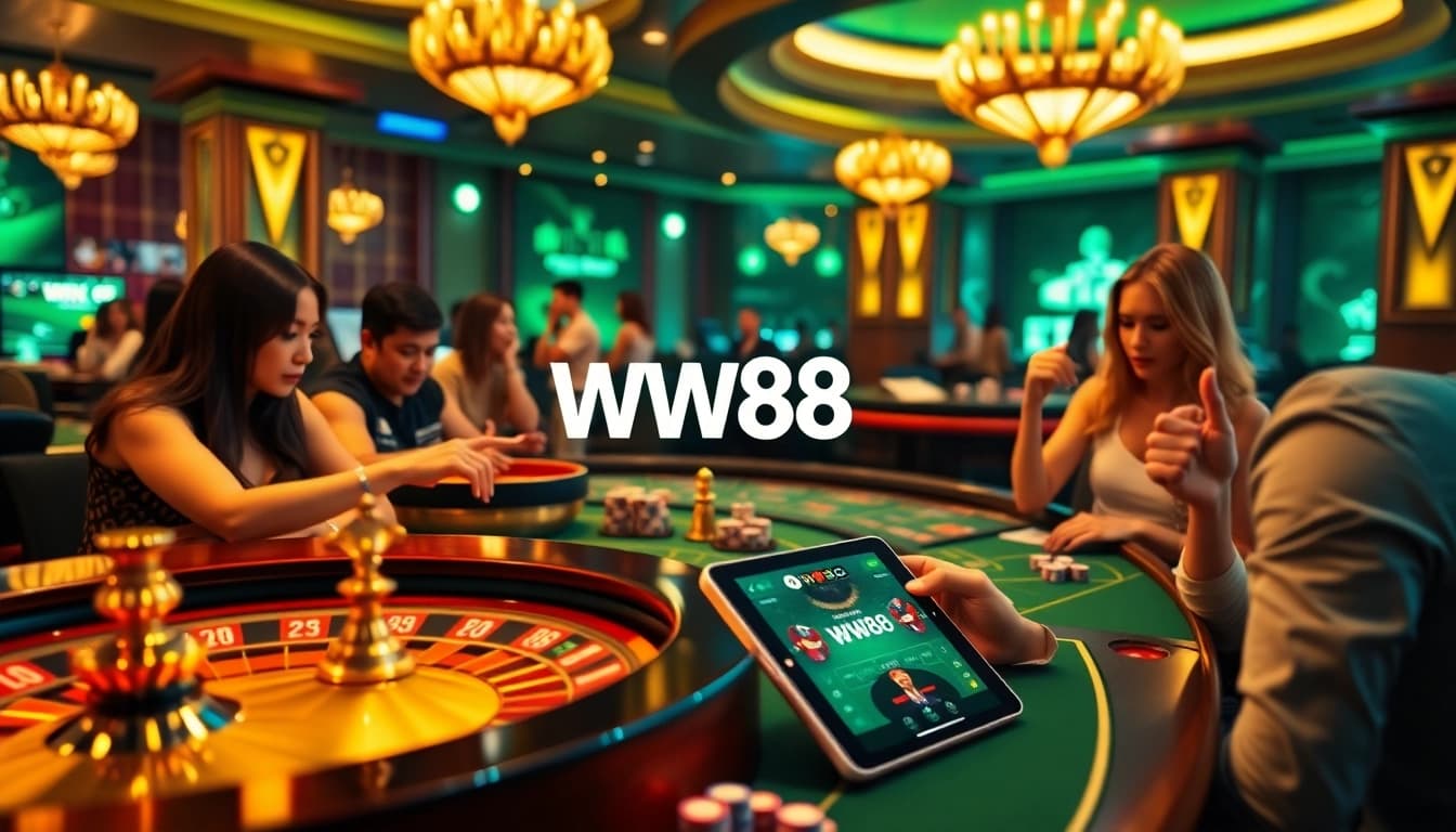 Experience the excitement of online gaming at WW88 with vibrant casino visuals.