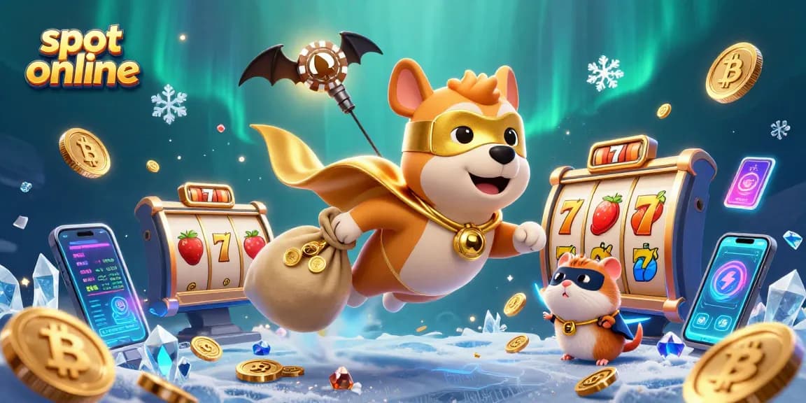 Experience the excitement of slot online with vibrant illustrations and animated characters in action.