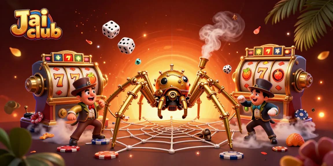 Experience Jai club's thrilling gameplay with our vibrant steampunk-themed illustration.