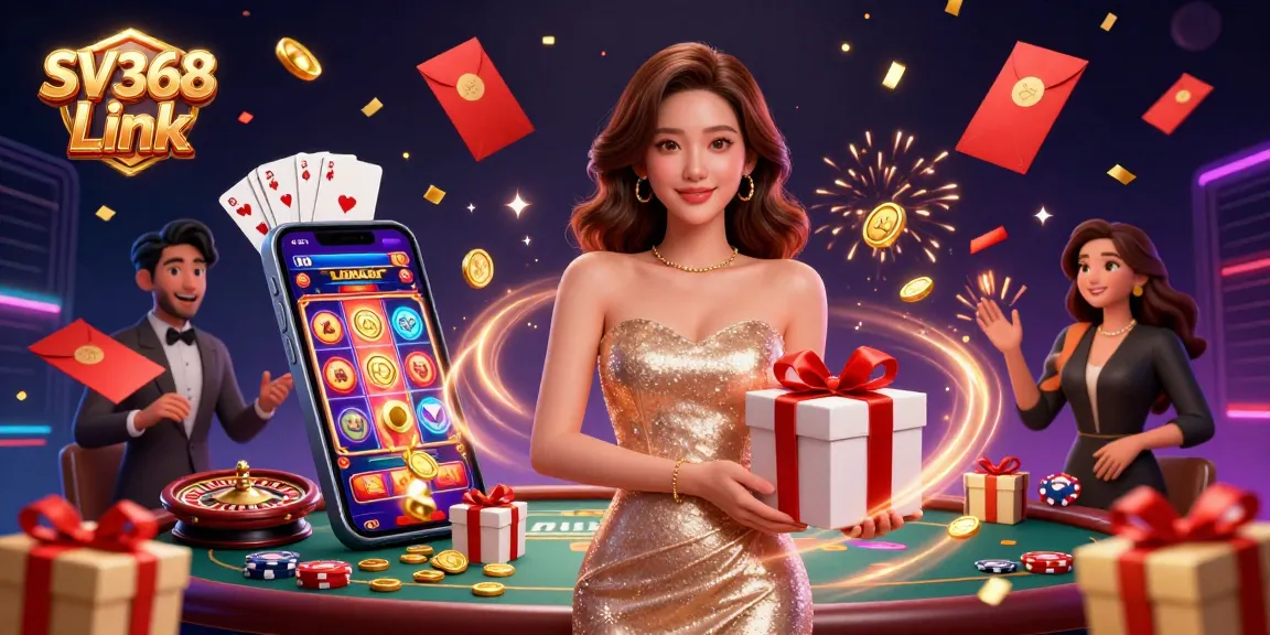 Experience the thrill of SV368 Link with immersive slot games and festive casino elements.