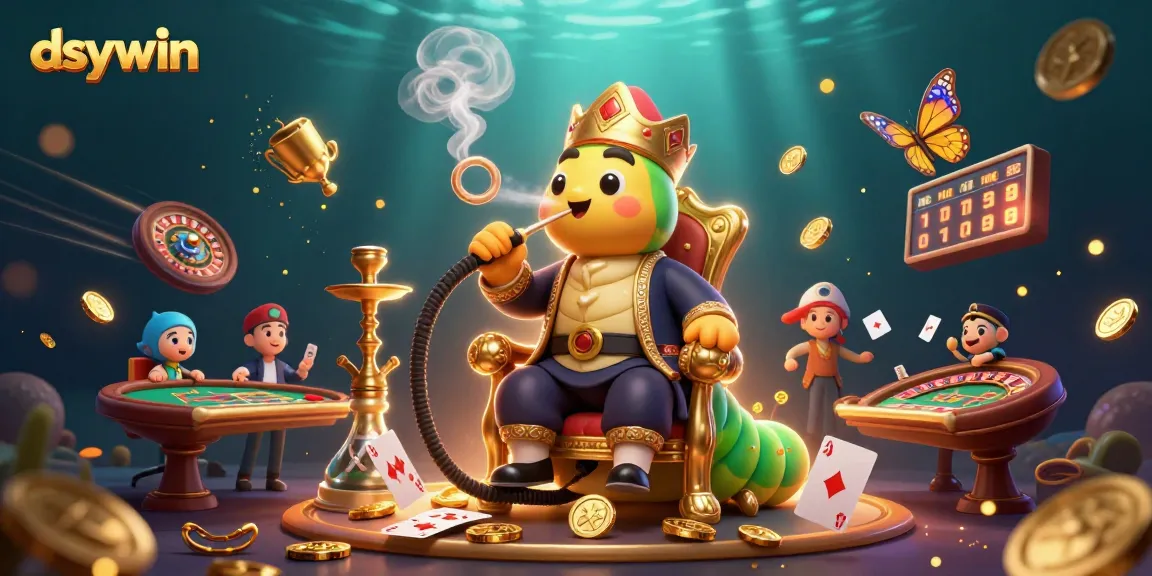 Play baccarat at dsywin with exclusive promotions in this vibrant 3D casino scene.