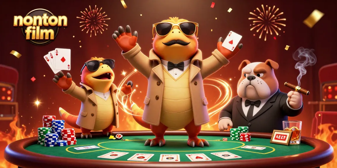 Watch nonton film at a dynamic casino scene with cartoon dinosaurs in disguise.