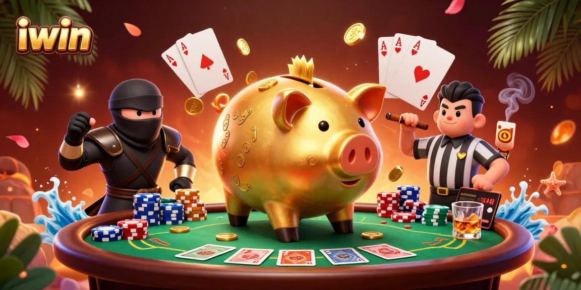 Experience thrilling iwin casino action with a dynamic scene featuring lively characters and vibrant game elements.