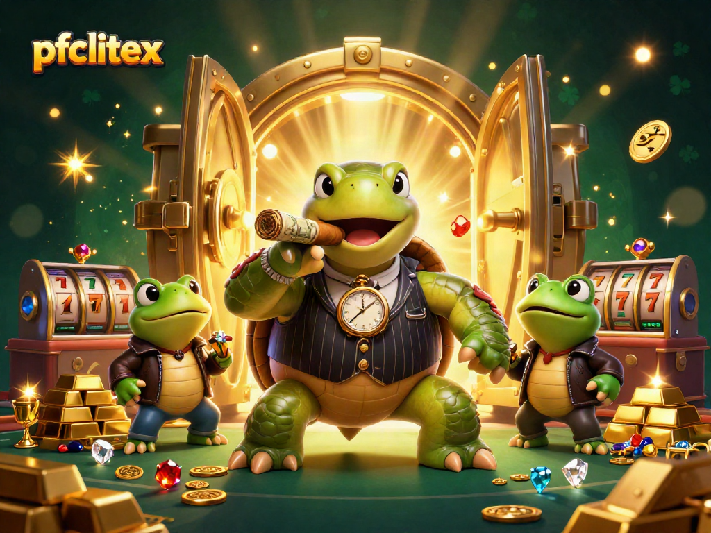 Gambarkan petualangan judi menarik di pfclitex dengan penyu gangster dan ribuan harta karun.