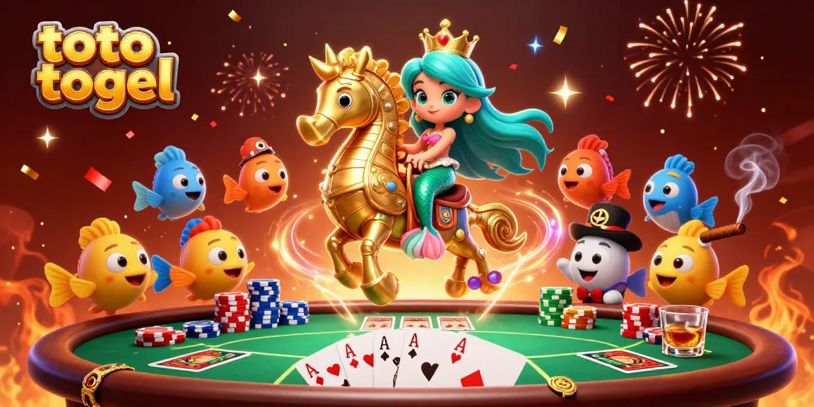 Experience the thrill of toto togel with vibrant characters engaging in a lively poker scene.