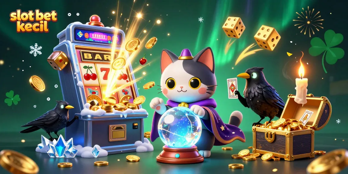 Play slots and win big with slot bet kecil and dynamic casino excitement in this enchanting illustration.