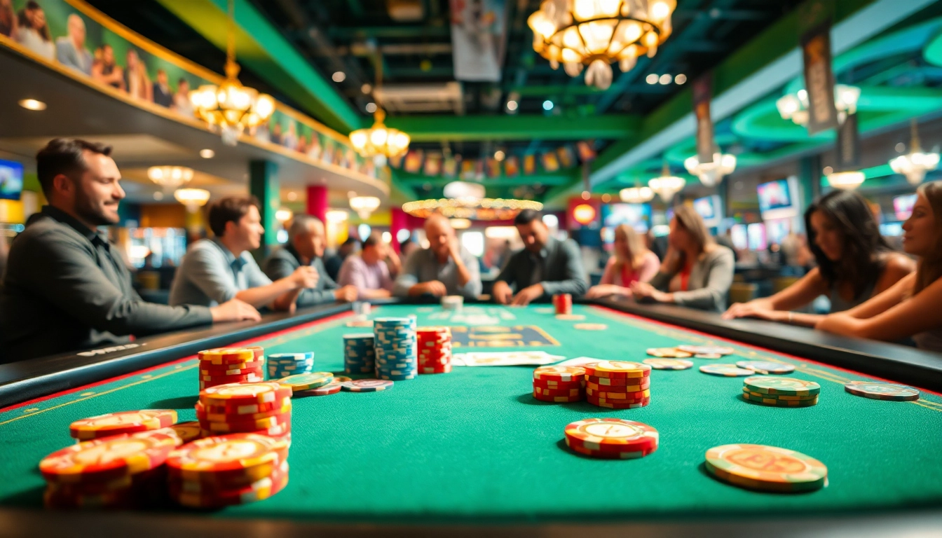 Neue casino bonus ohne einzahlung sichtbar auf einem spannenden Spieltisch voller Chips.