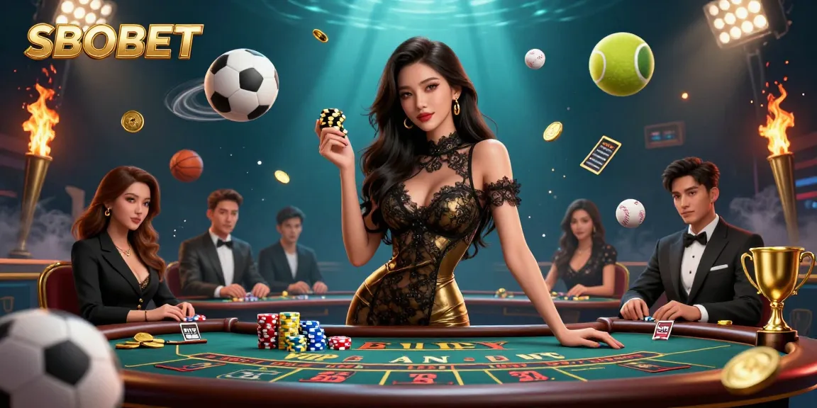 SBOBET offers thrilling sports betting actions amidst a vibrant high-stakes casino atmosphere.