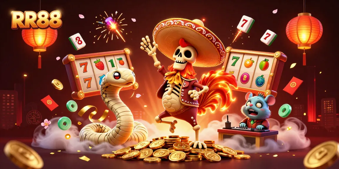Experience the thrill of RR88 with lively gambling characters and exciting game elements in action.
