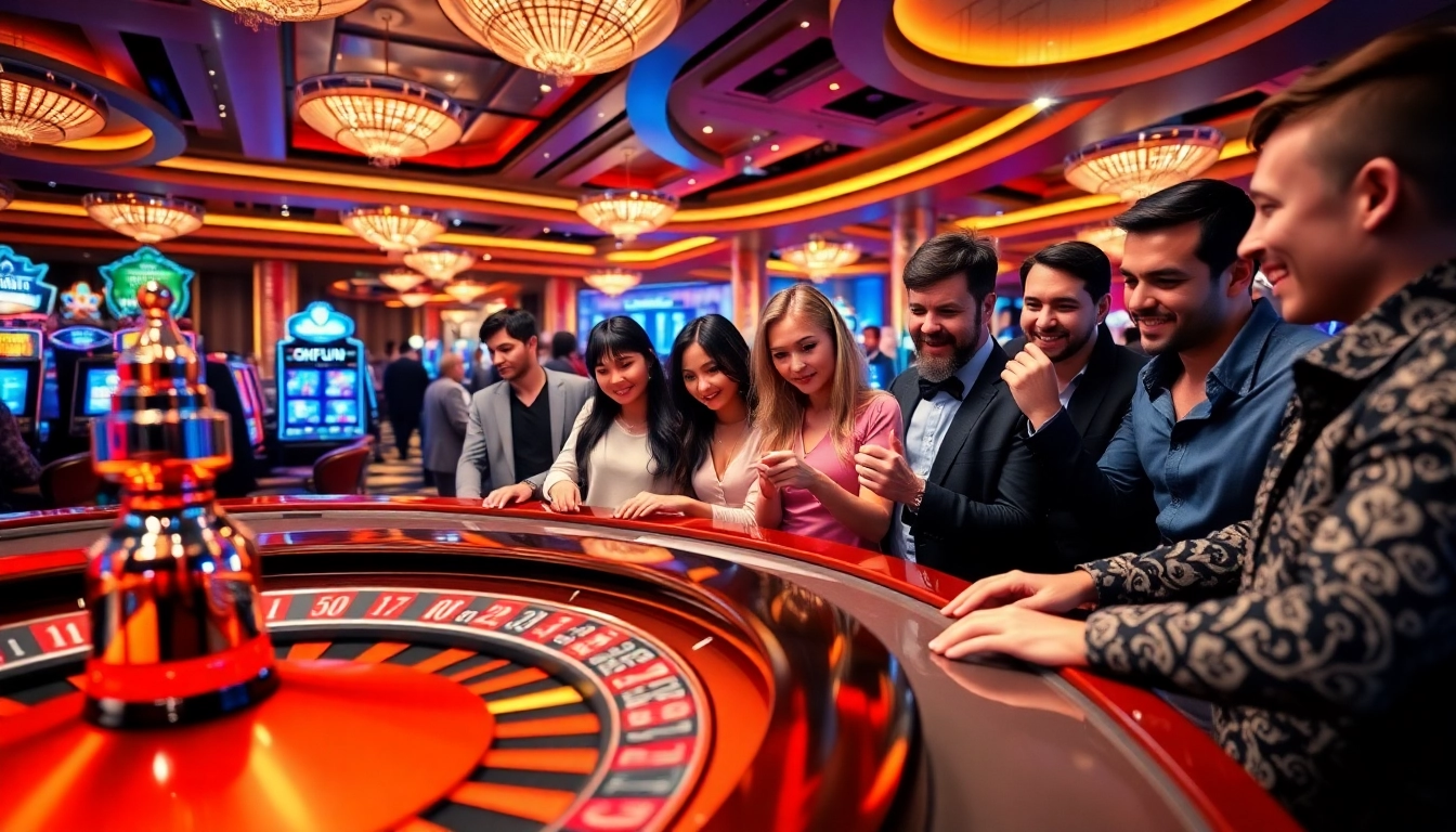 Players enjoying an engaging online gambling experience at OKFUN casino.