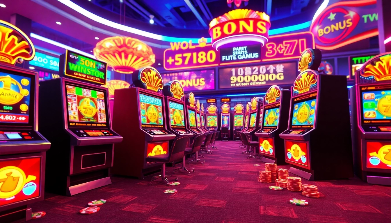 Erleben Sie neue casino bonus ohne einzahlung mit bunten Spielautomaten und aufregenden Bonussymbolen.