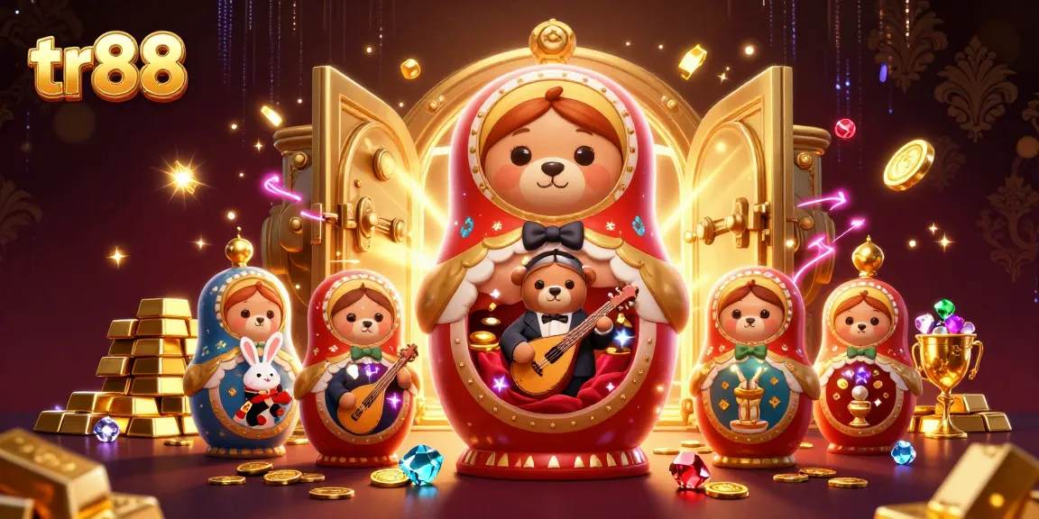 Experience thrilling gameplay at tr88 with our vibrant 3D casino illustration featuring joyous characters and luxurious casino elements.