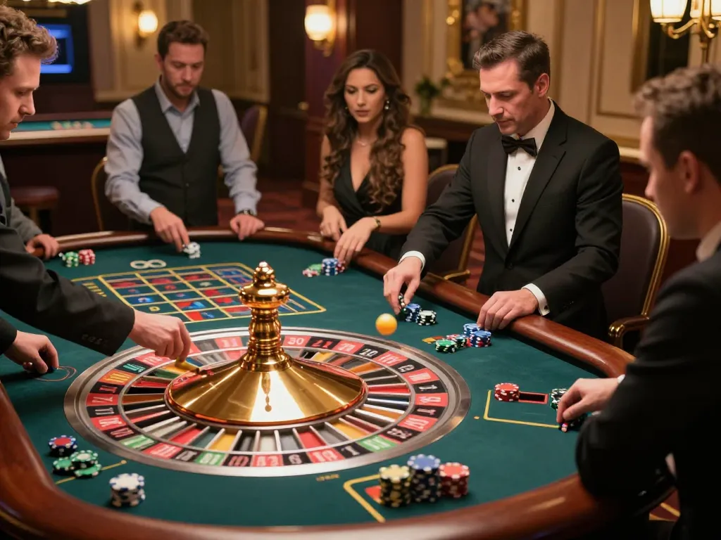 Experience thrilling roulette gameplay at UU88 with players placing bets on the colorful table
