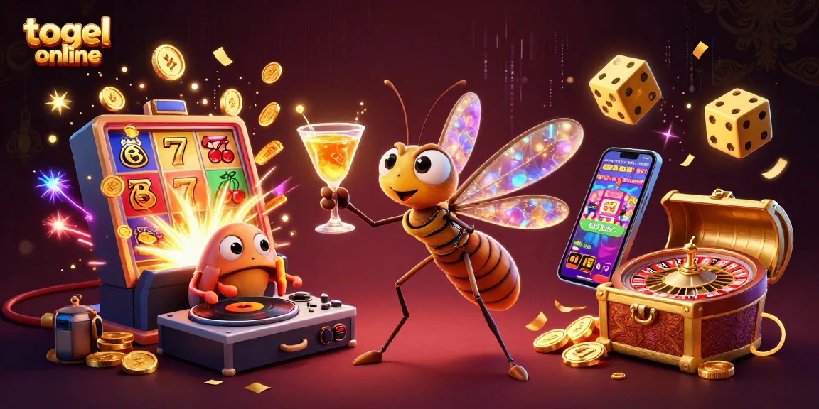 Experience thrilling togel online gameplay with colorful casino elements and unique characters.