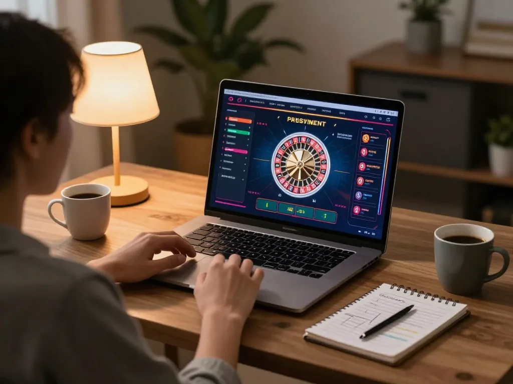 Engaged in online gaming at https://rr888.shopping/ with a vibrant roulette interface.