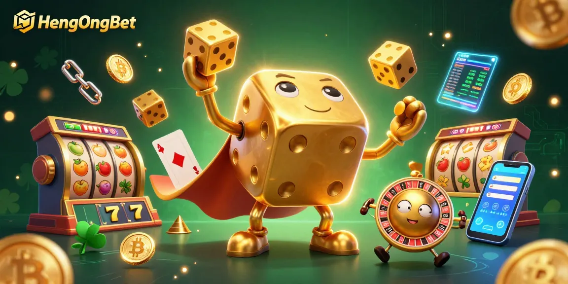 Experience the excitement of HengOngBet with vibrant 3D characters and casino elements.