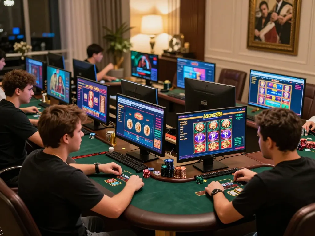 Winning strategies with Lucky88 online casino gameplay on devices in a modern home office