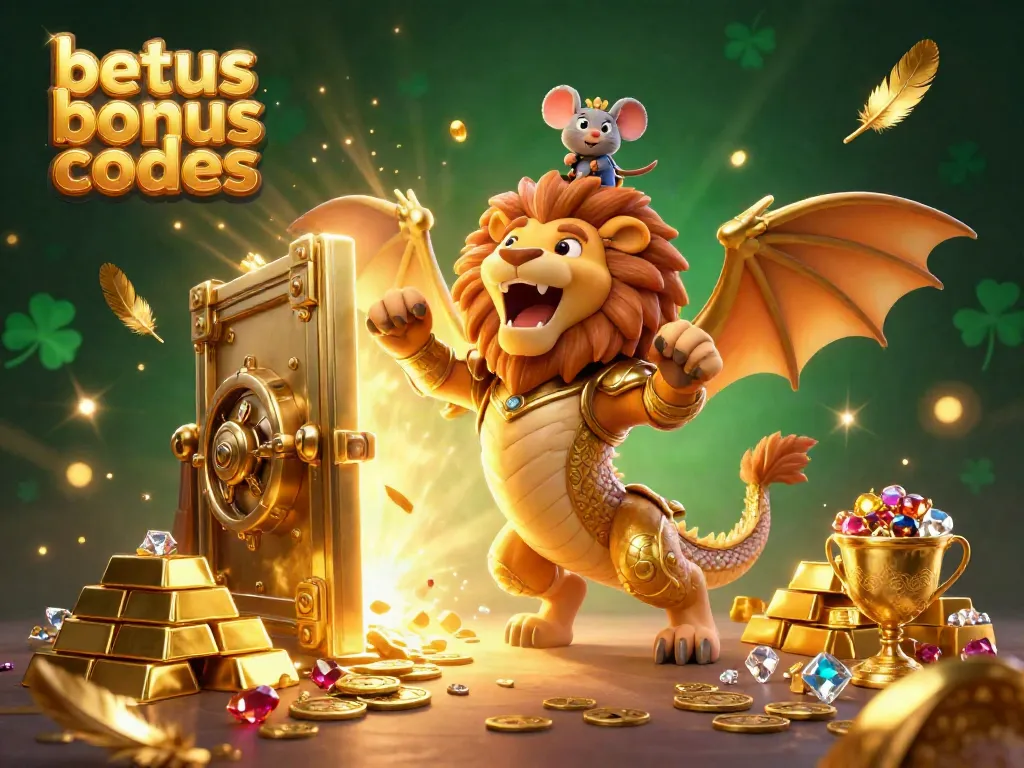 Experience exciting wins with betus bonus codes in a vibrant casino-themed 3D illustration.