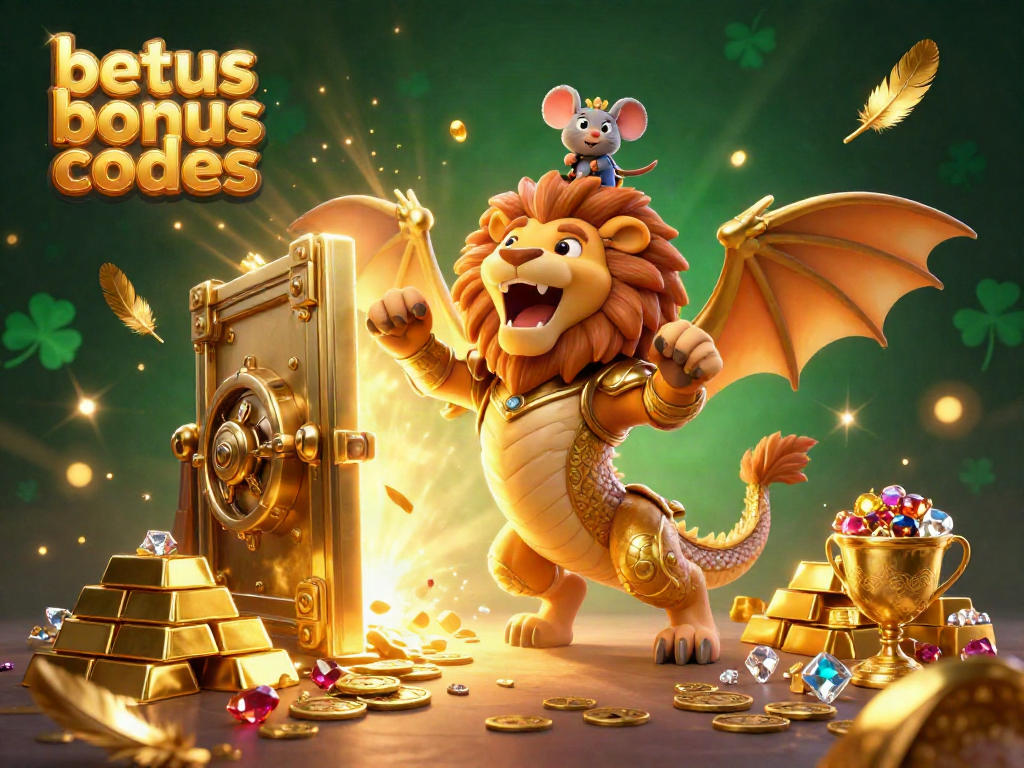 Experience exciting wins with betus bonus codes in a vibrant casino-themed 3D illustration.