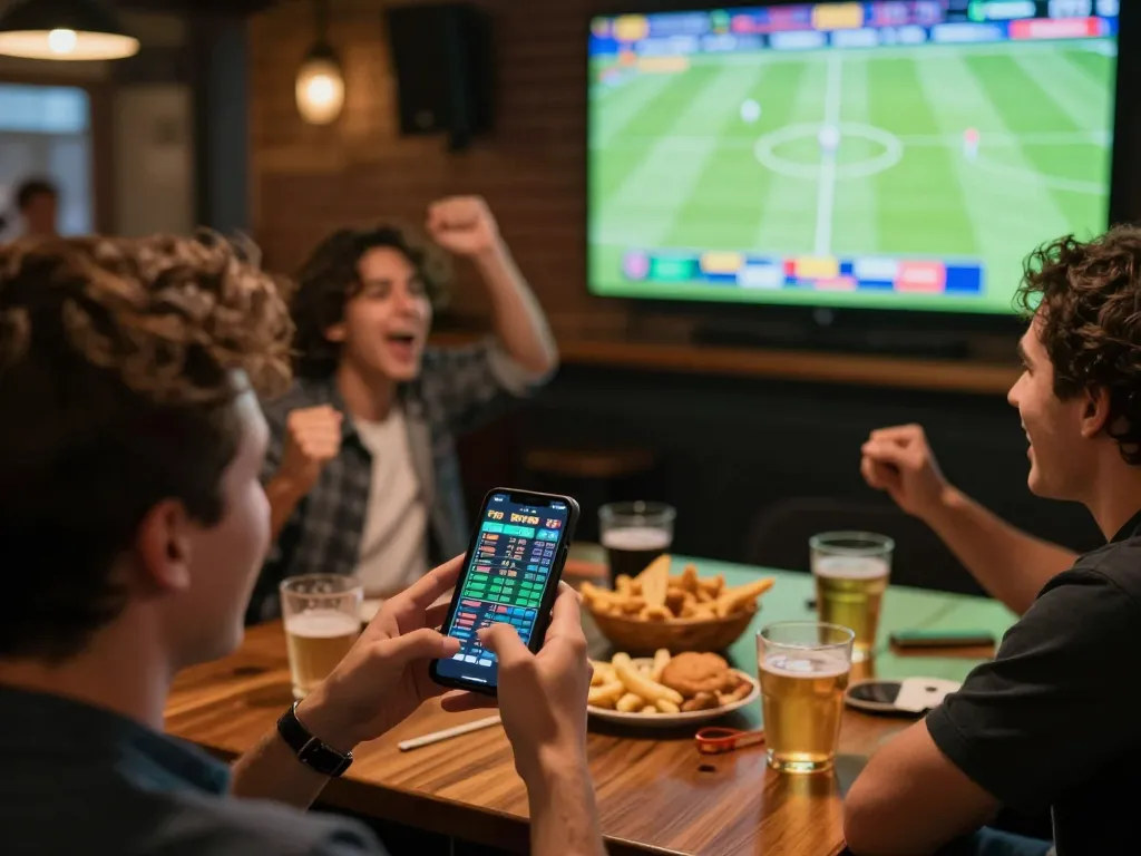 F8BET sports betting action captured as a user engages with mobile betting during an exciting game.