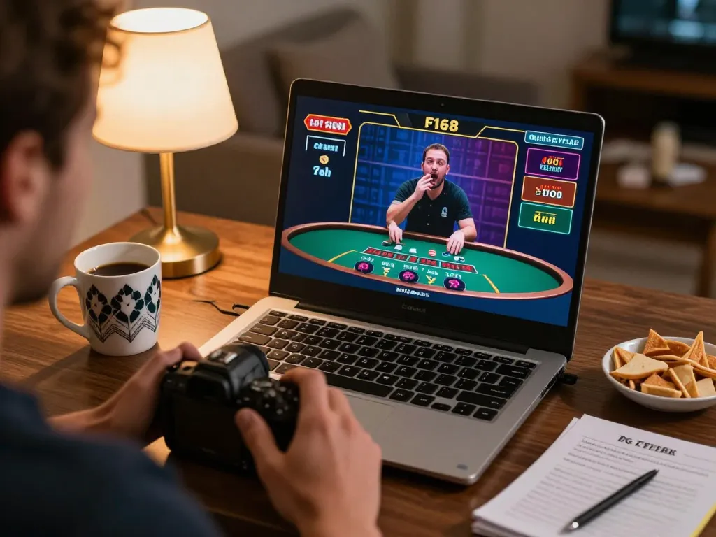 Engage in winning strategies at F168 online casino with live dealer blackjack setup.