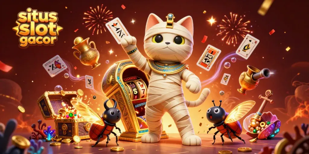 Experience the excitement of situs slot gacor with vibrant characters and stunning visuals in a casino scene.