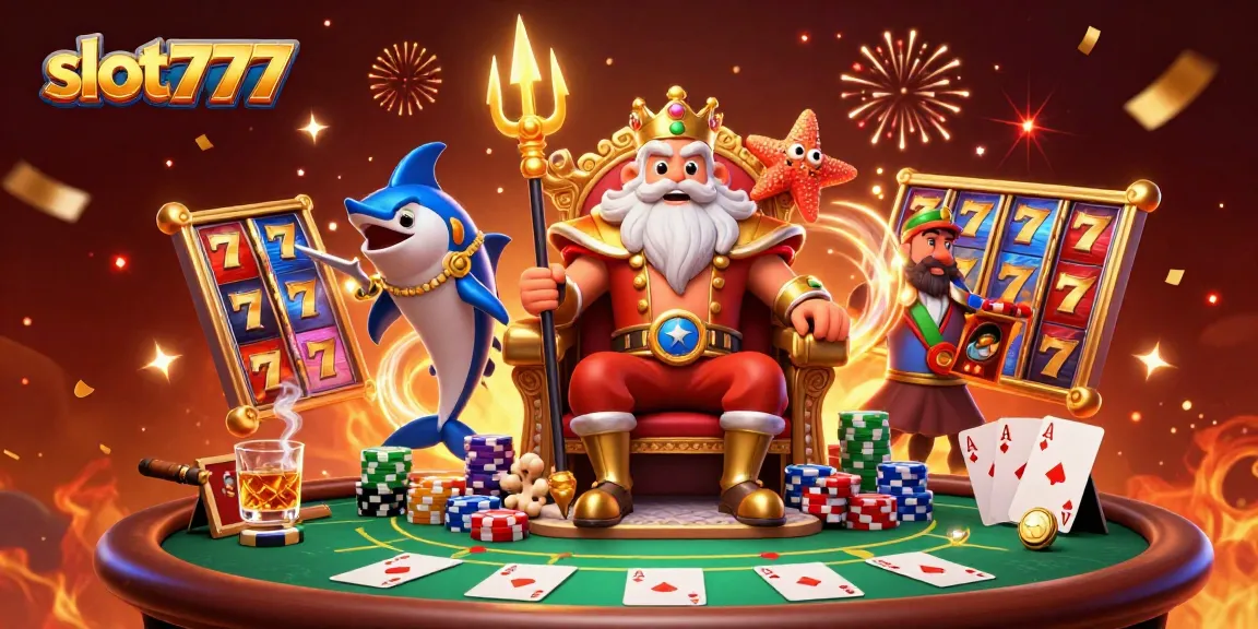 Spin the slot777 reels with vibrant symbols and a festive casino atmosphere.