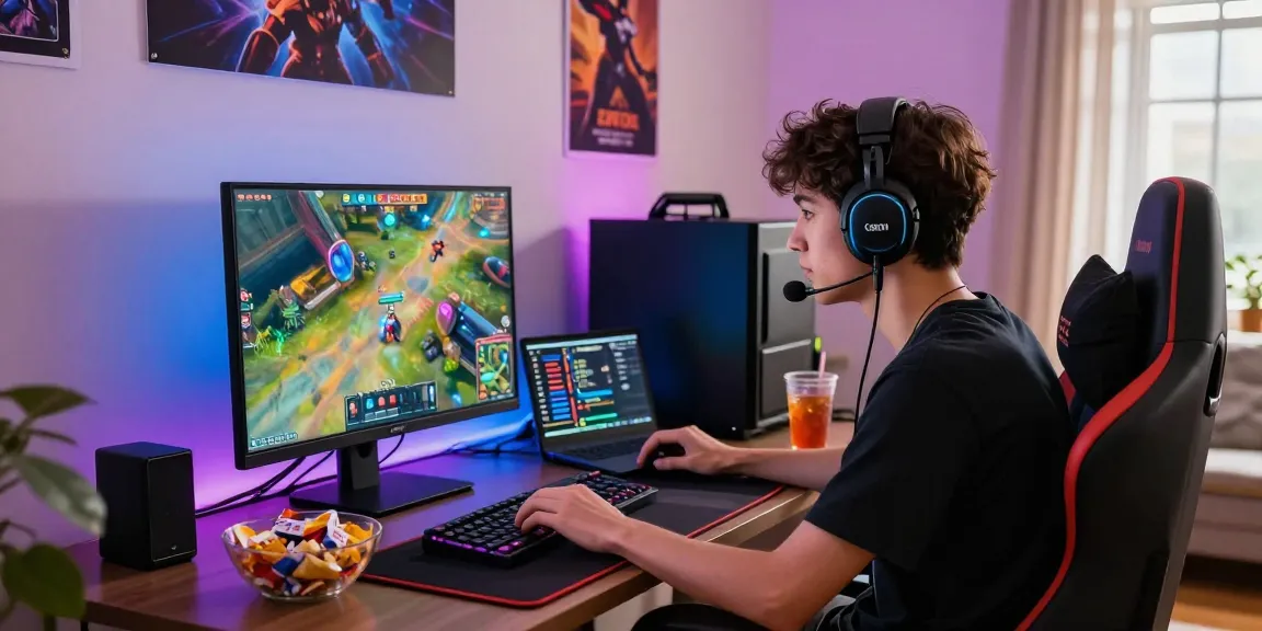 Exciting gaming environment illustrating game bài đổi thưởng with vibrant graphics and focused player.