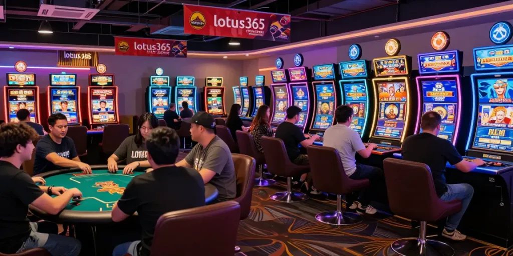 Exciting gaming moment featuring lotus365 brand in a vibrant digital casino scene.