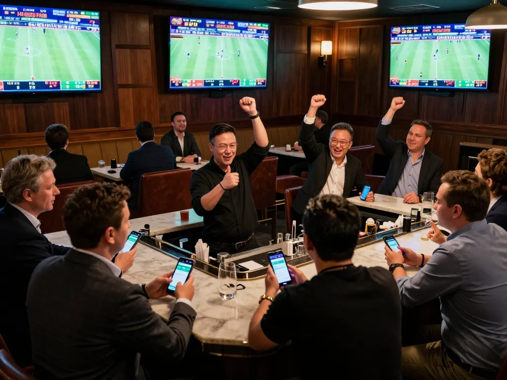 Sports betting excitement at LU88 with bettors engaging in live game action.