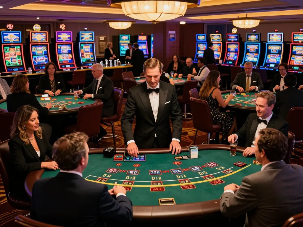 Players enjoying high-stakes blackjack at DA88 casino with vibrant atmosphere and skilled dealers.