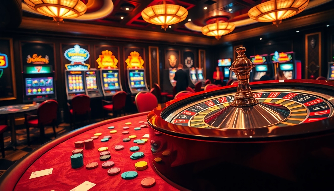 Experience the thrill of winning at 88xx with vibrant casino tables and colorful gambling props.