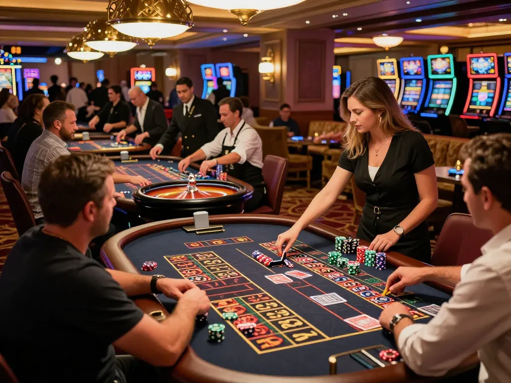 Players engaged at south african casinos enjoying thrilling roulette action with luxurious decor and vibrant atmosphere