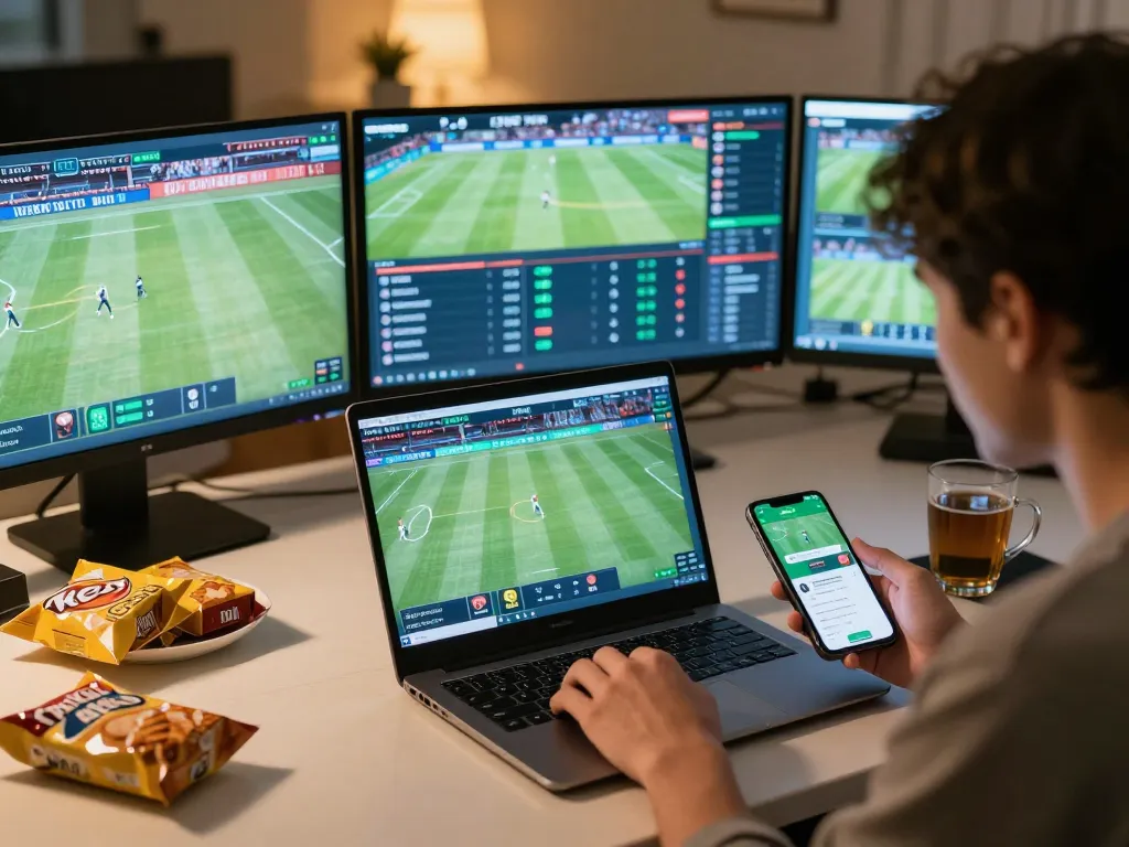 Terlibat dalam strategi taruhan situs togel sambil meninjau skor olahraga dalam pengaturan rumah yang memuaskan