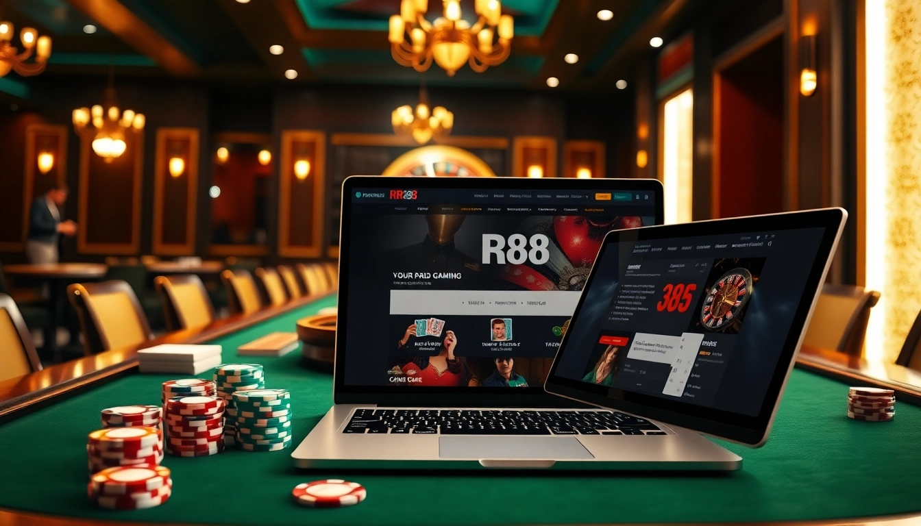 Experience thrilling gameplay at https://rr88.auction/ with vibrant poker chips and roulette wheels.