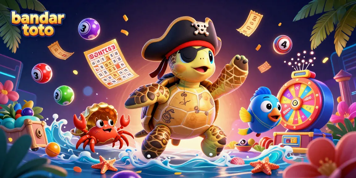 Engage with exciting bandar toto action featuring vibrant colorful lottery balls and treasure elements.
