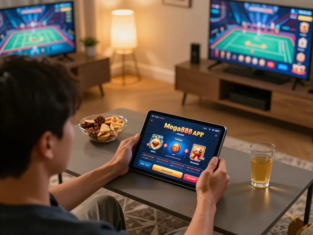 Terlibat dengan permainan imersif dengan memuat turun Mega888 APK untuk Android di tablet anda dalam suasana yang selesa