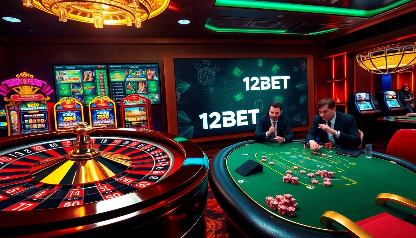 Experience the excitement of 12BET with engaging casino games and vibrant visuals.
