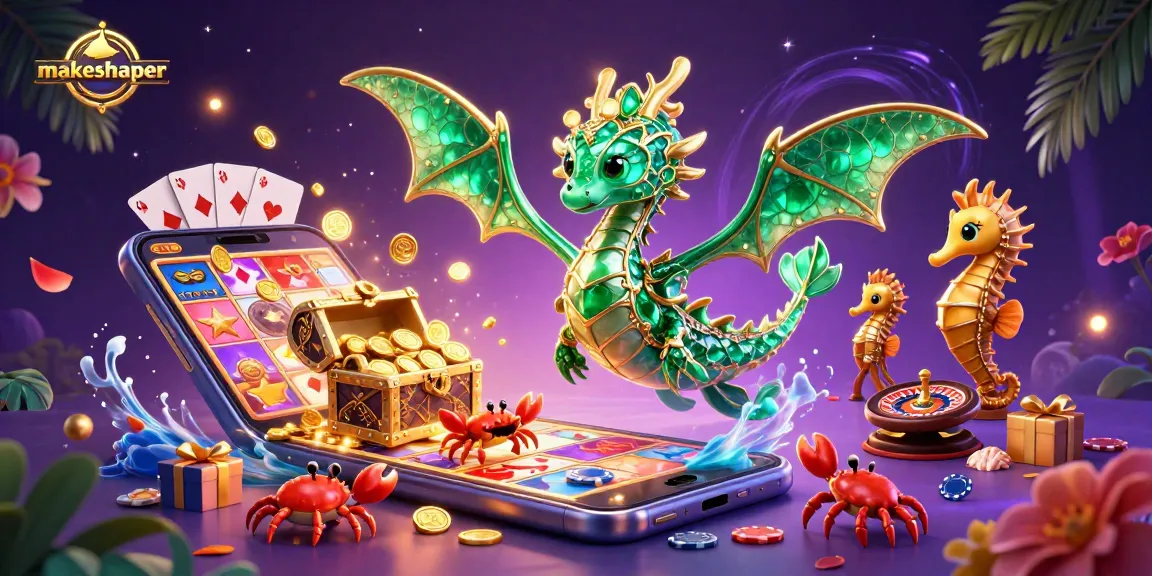 Experience winning strategies in slots at makeshaper with a vibrant treasure-themed casino illustration.